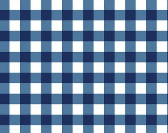 Gingham Fabric - 13413-Blue - Simply Country - Tasha Noel  for Riley Blake Fabrics - Priced by the half yard