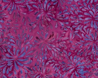 Expressions Batik Tjaps - BTHH 1060 Purple Magenta Floral Burst - Riley Blake Designs- Priced by the half yard