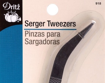 Dritz #918 5-inch Serger Tweezers - Craft Tweezers - Needle Threader