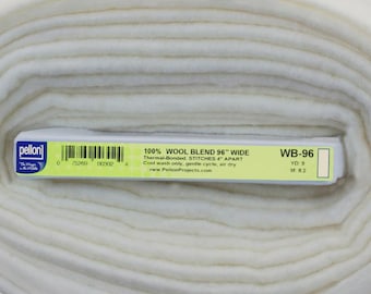 Wool Batting - Natures Touch WB 96  - Light scrim - Pellon  - 96 inch wide