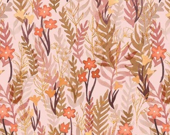 PNB Desert Bloom DBL 5213 LC Purple - Flowers & Leaves by Laura Marshall  - Priced by the half yard