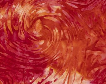 Expressions Batik Tjaps - BTPT 1165 Flame Swirl Red - Riley Bake Designs- Priced by the half yard