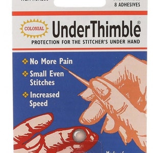 Under Thimble Stainless Steel Metal Tip Dome - Colonial Needle Co - SM200 Finger Protector - Addl Adhesive Available