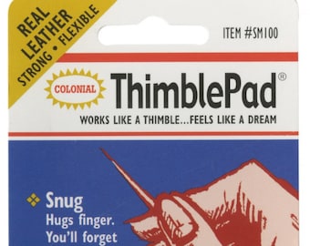 Leather Thimble Pads SM-100 -  Leather Finger Thimble - Finger Pad - Thimble It - Colonial Needle Co - 12 per pack