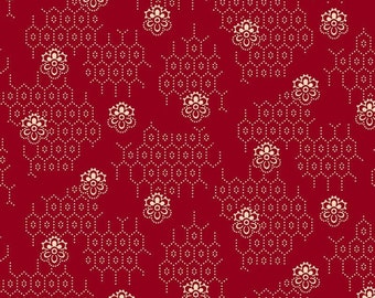 Memories in Redwork - HEG 2945 88 - Stacy West - Henry Glass - Red & White Honeycomb - Priced by the half yard