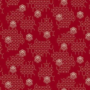 Memories in Redwork - HEG 2945 88 - Stacy West - Henry Glass - Red & White Honeycomb - Priced by the half yard