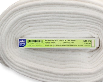 Cotton Batting - NB 96 Natural - no scrim - Pellon Natures Touch - 100% cotton - 96 inch wide