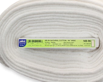 Cotton Batting - no scrim - Pellon Natures Touch - 100% cotton NB 96 Natural - 96 inch wide