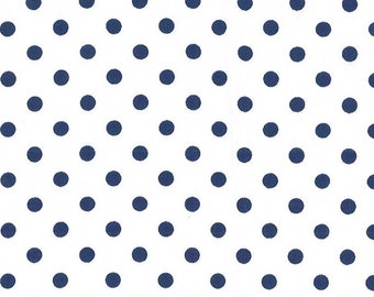 Dumb Dot - Navy & White CX2490 Sailor Fabric - Michael Miller - Priced by the half yard