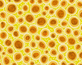 Strong Earth Woman Packed Dots Yellow 39003 - Leah Marie Dorion for Elizabeths Studio - Priced by the half yard
