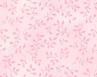 Vines Fabric - 7755 20 powder pink Folio Basics Color Principle - Henry Glass - Priced by the 1/2 yard