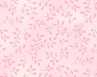 Vines Fabric - 7755 20 powder pink Folio Basics Color Principle - Henry Glass - Priced by the 1/2 yard