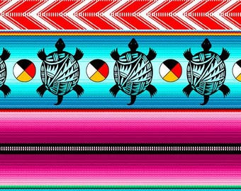 Turtle Fabric 558 Rainbow - Striped Tucson by Elizabeth Studio - Priced by the 1/2 yard