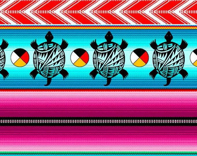 Featured listing image: Turtle Fabric 558 Rainbow - Striped Tucson by Elizabeth Studio - Priced by the 1/2 yard
