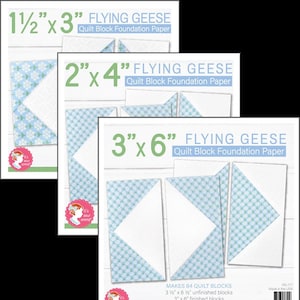 Its Sew Emma - Flying Geese - Foundation Paper Piecing - choose size (one size per pack) - 84 blocks per pack