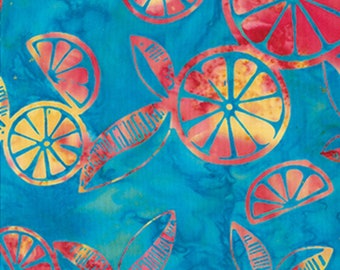 Hoffman Bali Batik - Citrus Batik Delta Graphic Hoffman Fabrics - 2240 578 Blue - Priced by the Half Yard