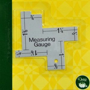 14-in-1 Measuring Gauge - sewing gauge - Dritz 3100 - Aluminum Double Sided - 1/8 inch to 2 inches