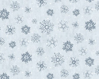 Wilmington Prints - Woodland Frost by Lisa Audit 17788-441 Light Blue Priced by the Half Yard