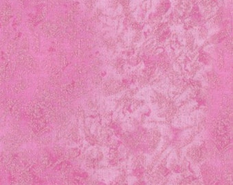 Fairy Frost Pink Fabric - CM 0376 PINK Pearlized Metallic Fabric - Michael Miller - Medium Pink & Pale silver - Priced by the 1/2 Yard