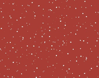 One Snowy Day - Red Pindot - 10379 R - Hannah Dale for Maywood Studio - Priced by the Half Yard