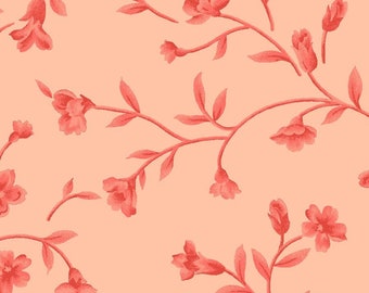 Sommersville Tonal Floral - Maywood Studio 9835 P - Peachy Orange -  Priced by the half yard
