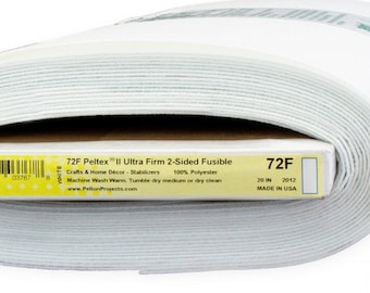 Pellon Peltex 72F Double Sided - Ultra Firm Fusible Interfacing Stabilizer - Priced by the Half Yard x 20-Inch wide