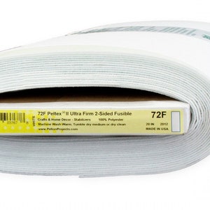 Pellon Peltex 72F Double Sided - Ultra Firm Fusible Interfacing Stabilizer - Priced by the Half Yard x 20-Inch wide