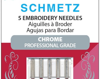 Schmetz Needles 75/11 Chrome Embroidery Needles - 5 pack - 4045 HECF