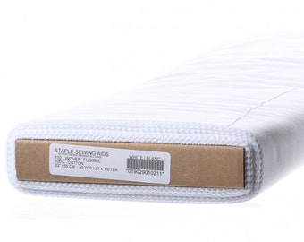 Cotton Fusible Weft 22-Inch wide - Priced by the Yard - Woven Interfacing Stabilizer - Staple Sewing Aid 102ST
