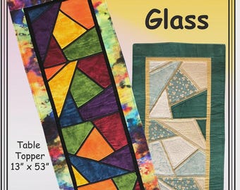 Cracked Glass Table Runner 344 - Erin Underwood - Features Quick Bias Fusible Bias Tape