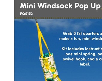 Windsock Pop Up Mini - Joanne Hillestad  FQG 153 - DIY Project - Pattern & Mini Pop Up Included