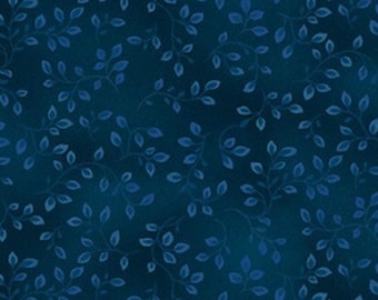 Vines Fabric - Folio 7755 74 Blue Spruce - Basics Color Principle - Henry Glass Fabric - Priced by the 1/2 yard