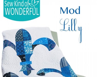 Mod Lily Quilt Pattern featuring Quick Curve Rulers - Sew Kind of Wonderful By Jenny Pedigo # SKW 425 - Pattern Only