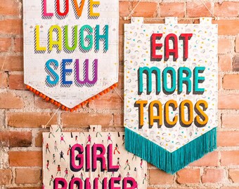 DIY Banner Pattern - Sew Your Own Banner with Sassafras Lane Designs - pattern only
