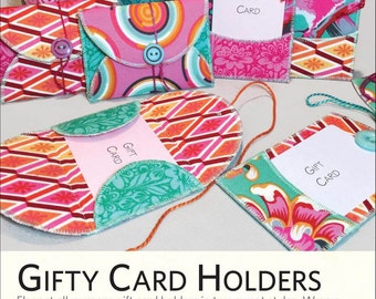 Crafty Gift - Gift Card Holder Pattern - Gifty Card Holder by Lazy Girl Designs Joan Hawley - LGD 141 - DIY Pattern and Interfacing