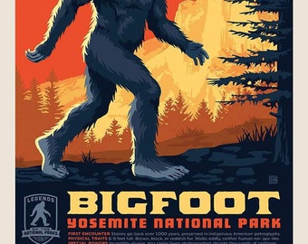 Big Foot Panel - 13286 Riley Blake Legends of the National Parks - Anderson Design Group - Priced by the 36" Vertical Panel