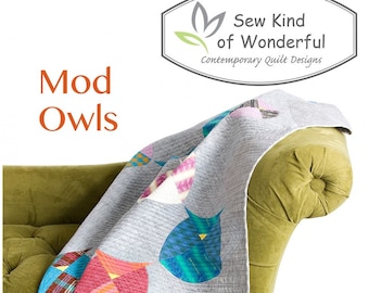 Mod Owl Quilt Pattern featuring Quick Curve Rulers - Sew Kind of Wonderful By Jenny Pedigo # SKW 417 - Pattern Only