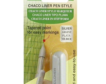 Chaco Liner Pen, Chalk Marking Pen, Applique - Clover 4714 - Silver