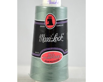 51-44835 Aqua Maxi Lock 50wt Polyester Thread 3000yd blue gray Serger Thread