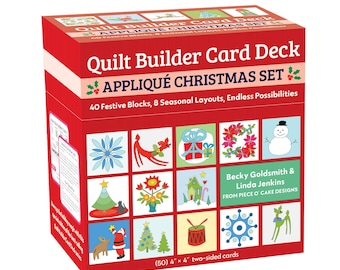 Quilt Builder Card Deck Appliqué Christmas Set Authors: Becky Goldsmith, Linda Jenkins - 40 Applique Designs