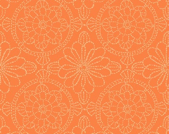 Fancy Fruit Doilies - 10308 O - Orange - by Kris Lammers - priced by the half yard