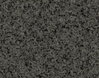 Charcoal Gray Solid Textured Fabric - Quilting Treasures QT Basics Color Blender - 23528 KJ - Priced by the 1/2 yard