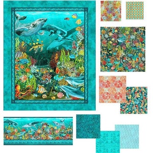 Calypso II In The Beginning Jellyfish 30CAL 2 Teal Priced by the Half yard image 2