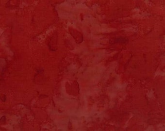 Hoffman Bali Batik - 1895 116 Harvest Red - Dark Red - Hoffman Fabrics - Priced by the Half Yard