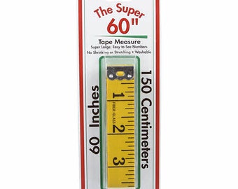 Super 60-Inch (150 cm) Tape Measure Big Yellow Extra Wide (3/4 inch) - Sullivans 12249