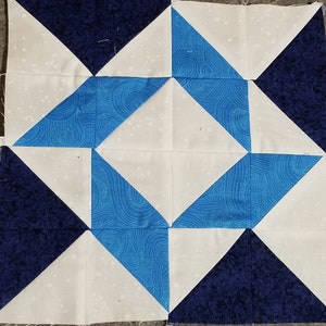 Quilters Trek 2020 Row True Blue River Eddy Design Fabric Kit, Pattern, Bonus Token DIY Project image 1