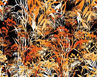 Reflections Autumn II 24RA1 - Mixed Fall Dandelion Flowers - In The Beginning Jason Yenter - Priced by the 1/2 yard