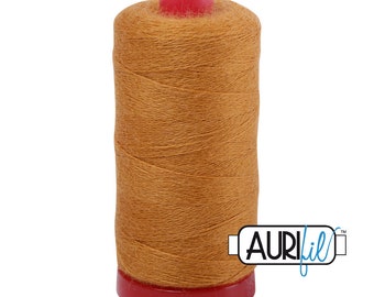 Aurifil 12wt Wool Thread - Wool Lana Acrylic/Wool Embroidery & Quilting Thread - 50% wool - Goldenrod 8142