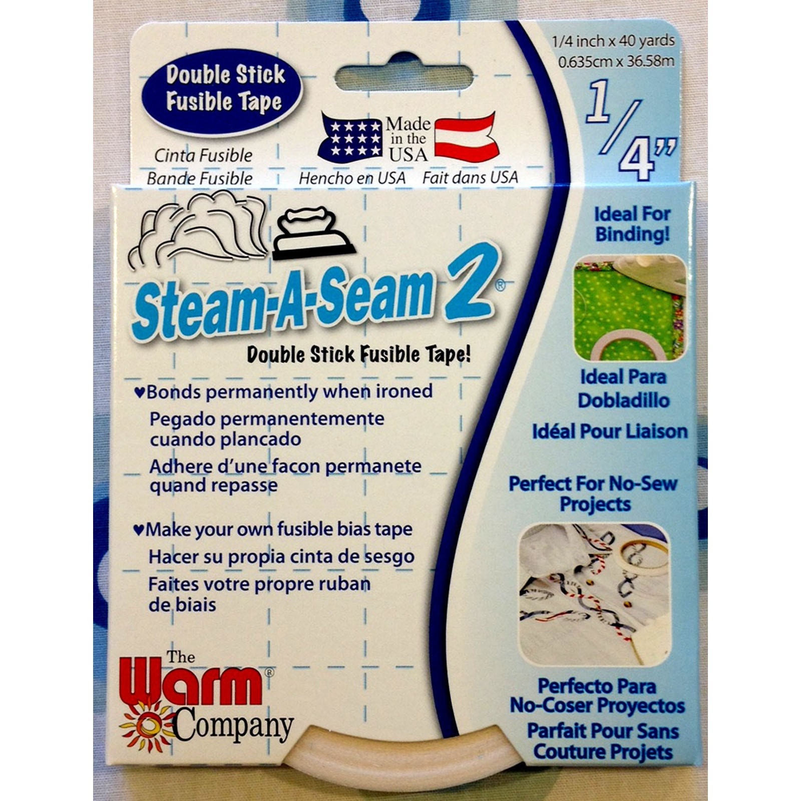 Warm Company Steam-A-Seam 5417 Lite 2 Double Stick Fusible Web 9X12  Sheets 5/Pkg