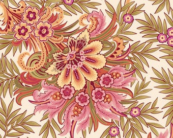Plume 3022 072 Ivory Blush - Flower Festival  Benartex Fabrics - Priced by the Half Yard